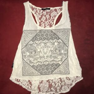 Elephant/ tie dye/ lace top🐘